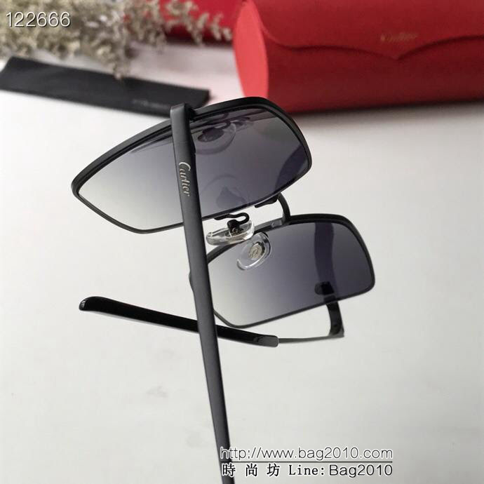 CARTIER卡地亞 CT0128S 時尚大方 超輕鏡腿 方形豹子頭墨鏡 高品質 太陽鏡  lly1227